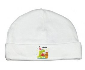 Bonnet bébé design Joyeux anniversaire style 3 + prénom