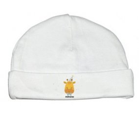 Bonnet bébé design Girafe anniversaire + prénom