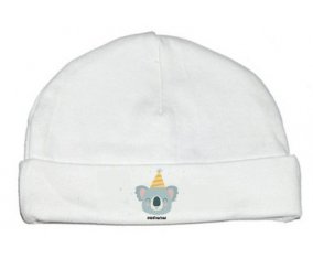 Bonnet bébé design Koala anniversaire + prénom