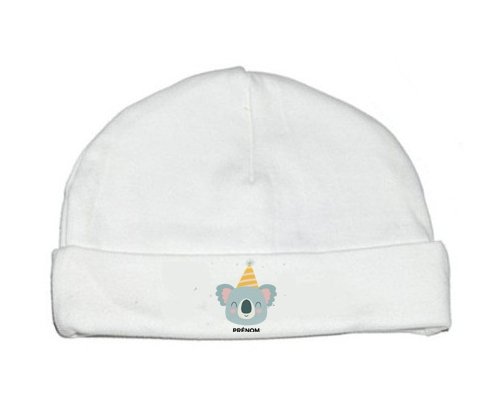 Bonnet bébé design Koala anniversaire + prénom