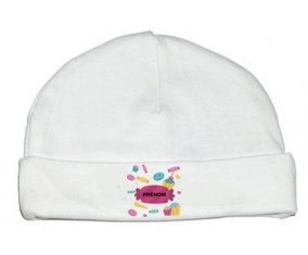 Bonnet bébé design Bonbons anniversaire + prénom