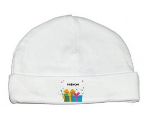 Bonnet bébé design Cadeaux anniversaire style 2 + prénom