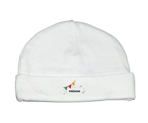 Bonnet bébé design Guirlande + prénom