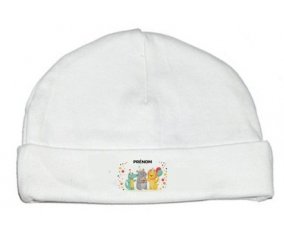 Bonnet bébé design Fête d'anniversaire + prénom