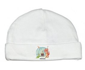 Bonnet bébé design Dinosaures anniversaire + prénom