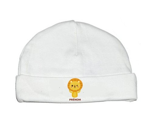 Bonnet bébé design Lion style 4 + prénom