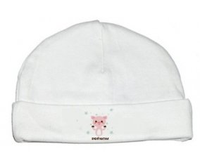 Cochon + prénom : Bonnet bébé