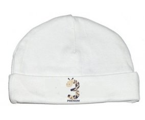 Bonnet bébé design Trois ans anniversaire style 4 + prénom