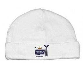 Bonnet bébé design Joyeuse Fêtes des pères style 2 garçon + prénom