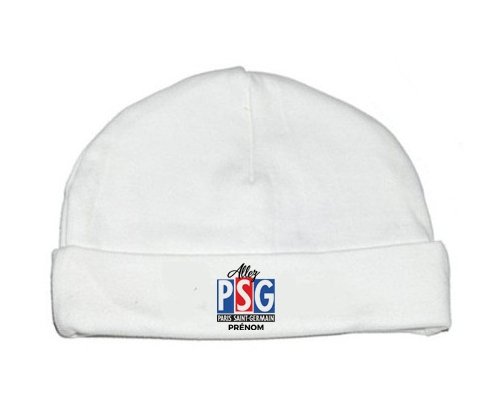 Bonnet bébé design Allez Paris saint-germain + prénom