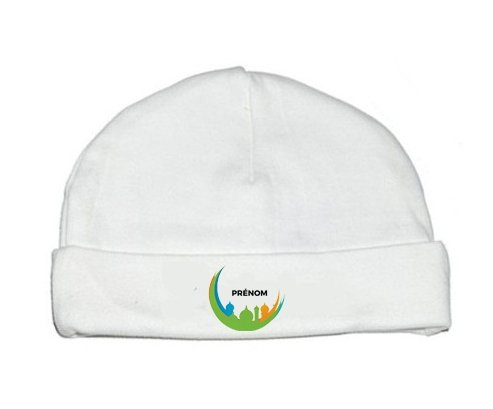 Bonnet bébé design Mosqué Islam + prénom