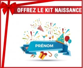 Kit naissance Joyeux anniversaire style 1 + prénom personnalisé pour bébé
