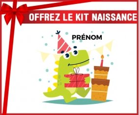 Kit naissance Joyeux anniversaire style 3 + prénom personnalisé pour bébé