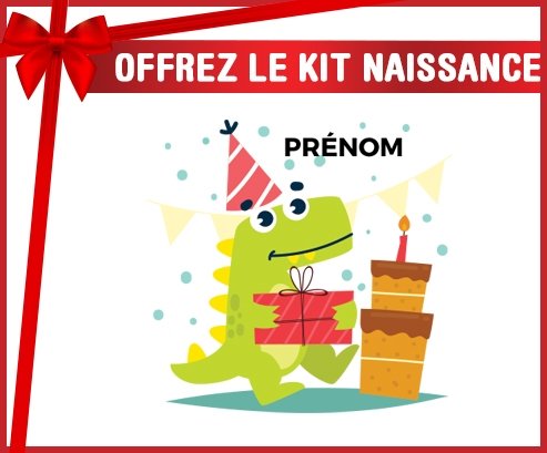 Kit naissance Joyeux anniversaire style 3 + prénom personnalisé pour bébé