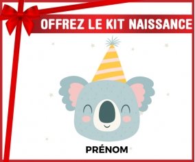 Kit naissance Koala anniversaire + prénom personnalisé pour bébé