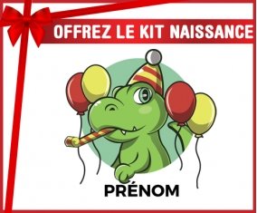 Kit naissance Croco anniversaire + prénom personnalisé pour bébé