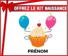 Kit naissance Gâteau ballon anniversaire + prénom personnalisé pour bébé