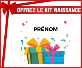 Kit naissance Cadeaux anniversaire style 2 + prénom personnalisé pour bébé