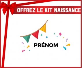 Kit naissance Guirlande + prénom personnalisé pour bébé