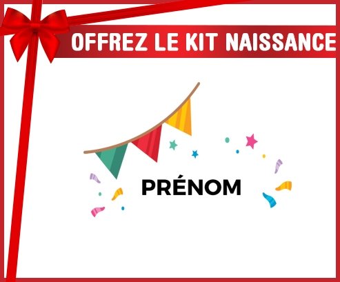 Kit naissance Guirlande + prénom personnalisé pour bébé