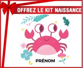Kit naissance Crabe + prénom personnalisé pour bébé