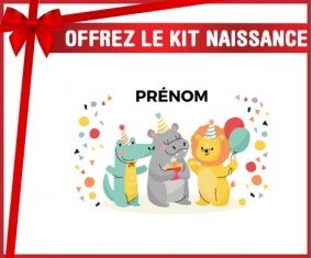 Kit naissance Fête d'anniversaire + prénom personnalisé pour bébé