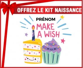 Kit naissance Make a wish + prénom personnalisé pour bébé