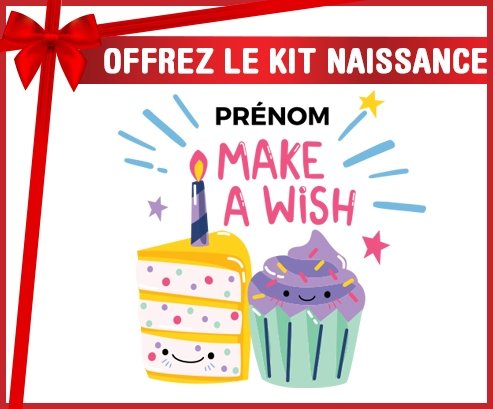 Kit naissance Make a wish + prénom personnalisé pour bébé
