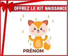 Kit naissance Renard style 1 + prénom personnalisé pour bébé