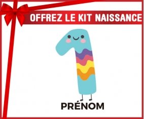 Kit naissance un an anniversaire style 2 + prénom personnalisé pour bébé