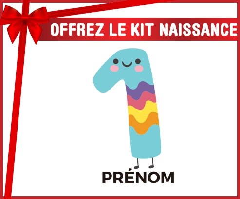 Kit naissance un an anniversaire style 2 + prénom personnalisé pour bébé
