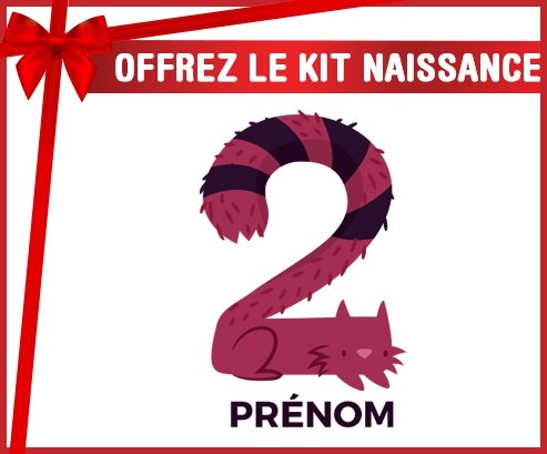 Kit naissance Deux ans anniversaire style 4 + prénom personnalisé pour bébé