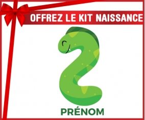 Kit naissance Deux ans anniversaire style 5 + prénom personnalisé pour bébé