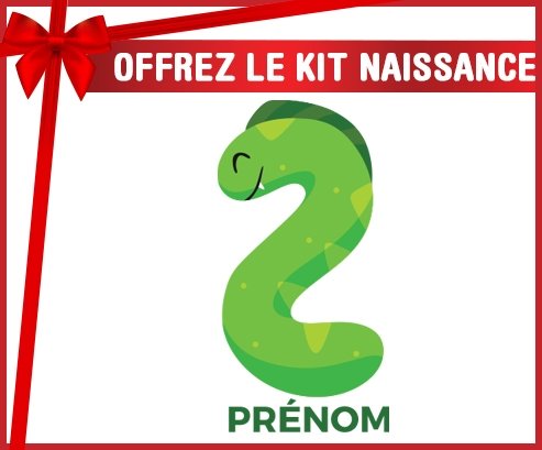 Kit naissance Deux ans anniversaire style 5 + prénom personnalisé pour bébé