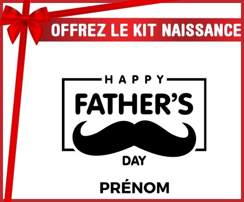 Kit naissance Happy father's day style 2 + prénom personnalisé pour bébé