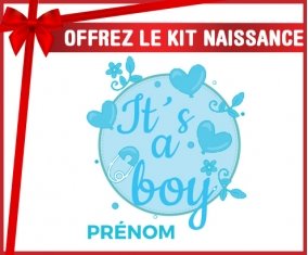 Kit naissance It's a boy + prénom personnalisé pour bébé
