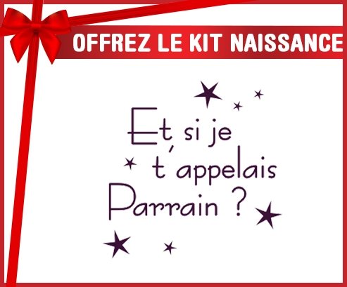 Kit naissance Et si je t'appelais Parrain ? personnalisé pour bébé