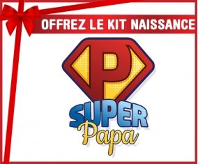 Kit naissance Super Papa personnalisé pour bébé