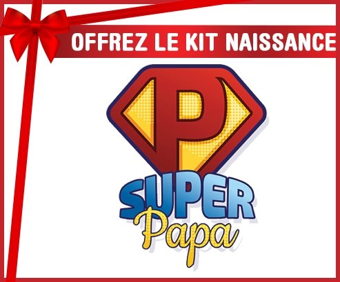Kit naissance Super Papa personnalisé pour bébé