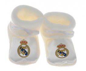 Chausson bébé Real madrid de couleur Blanc