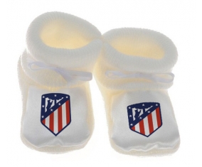 Chausson bébé Club Atlético de Madrid de couleur Blanc