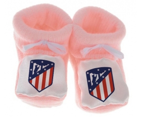 Chausson bébé Club Atlético de Madrid de couleur Rose