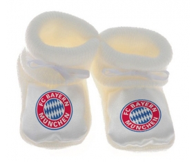 Chausson bébé FC Bayern Munchen de couleur Blanc