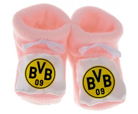 Chausson bébé BV 09 Borussia Dortmund de couleur Rose