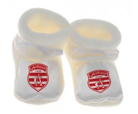 Chausson bébé Club Africain de couleur Blanc