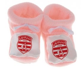 Chausson bébé Club Africain de couleur Rose