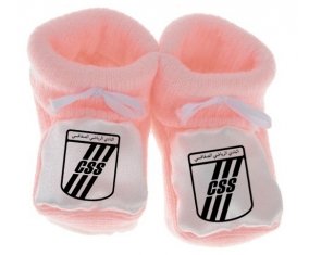 Chausson bébé Club sportif sfaxien de couleur Rose