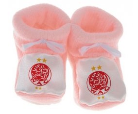 Chausson bébé Wydad Athletic Club de couleur Rose