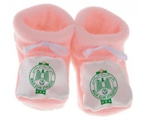 Chausson bébé Raja Club Athletic de couleur Rose