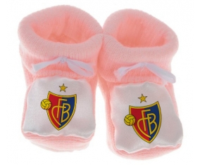Chausson bébé FC Bâle de couleur Rose